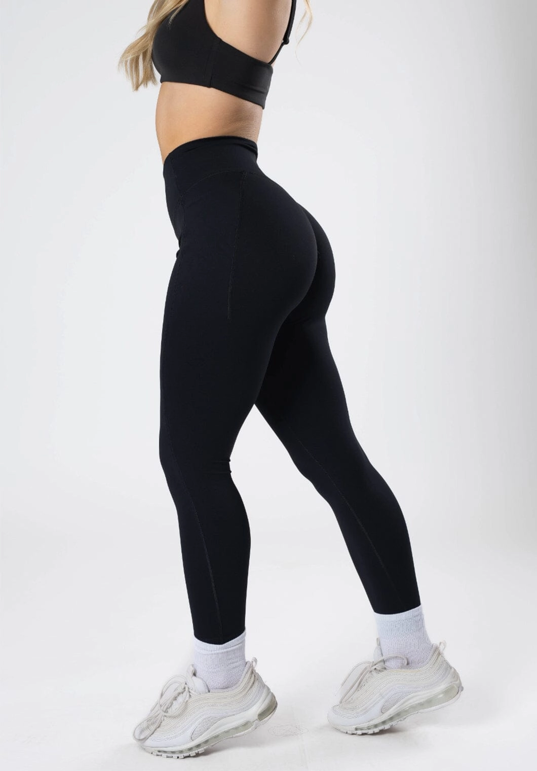 RecStretch? Empower Sculptseam? Plus Pocket Legging Black Seamless Design Summer Wear