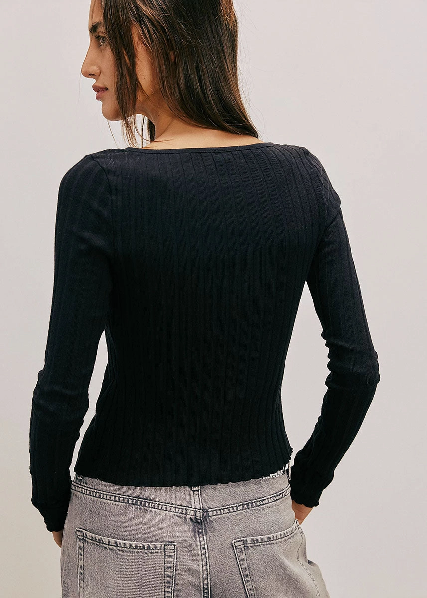 Effortless Fashion Tilly Long Sleeve Cardi - Black