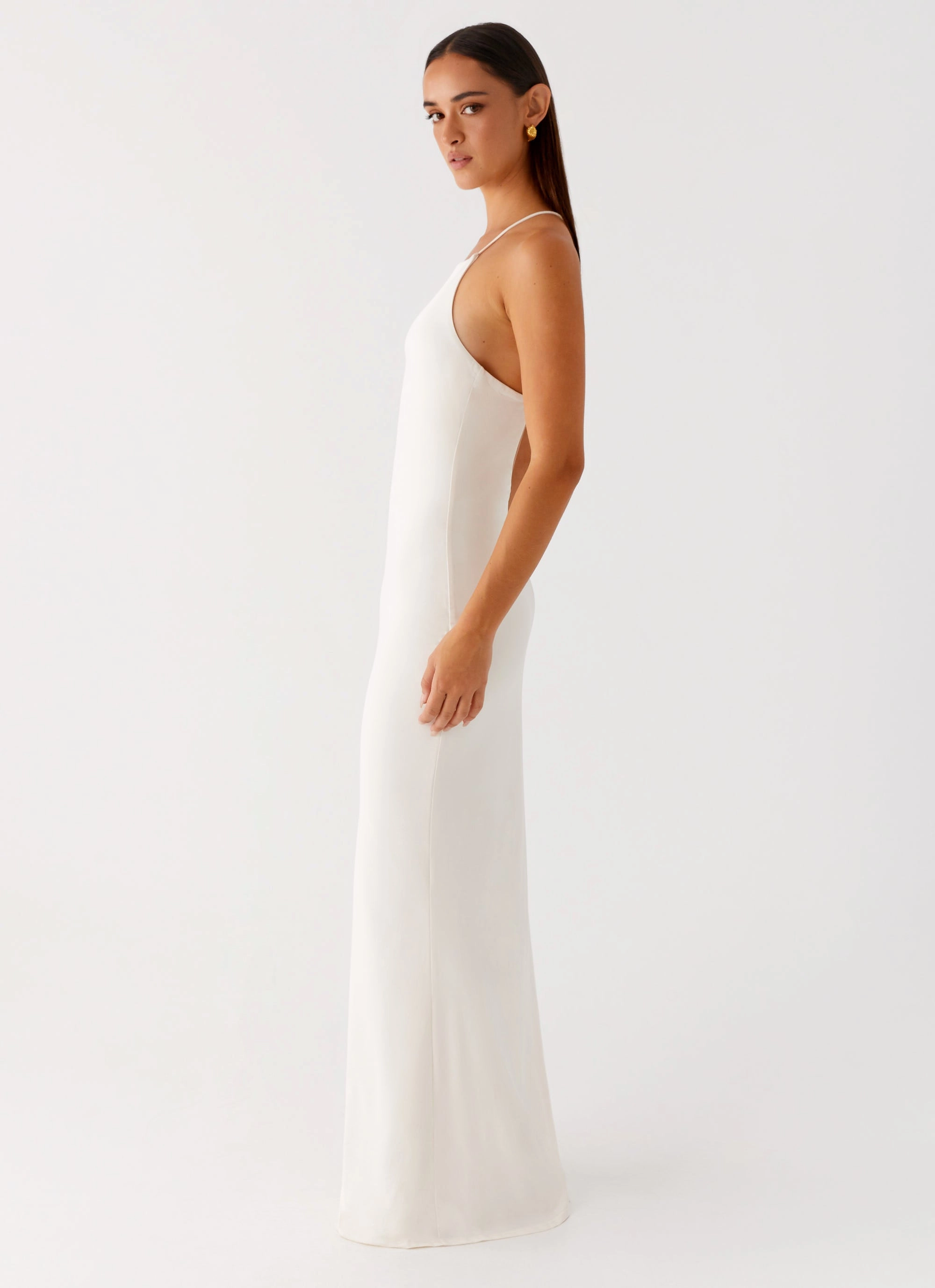 Raffa Pearl Maxi Dress - Ivory Balanced feel Classic Vibe
