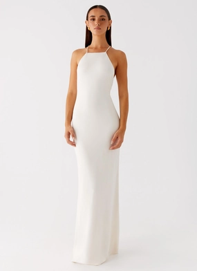 Raffa Pearl Maxi Dress - Ivory Classic Mood Effortless Look