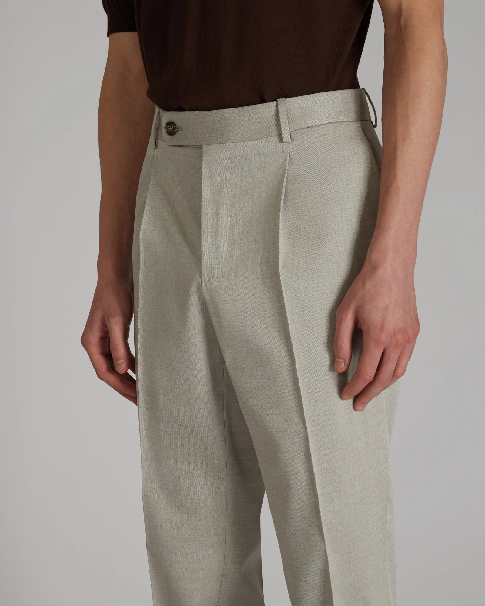 Flexible Performance Wear Tapered-fit wool and cotton gabardine trousers