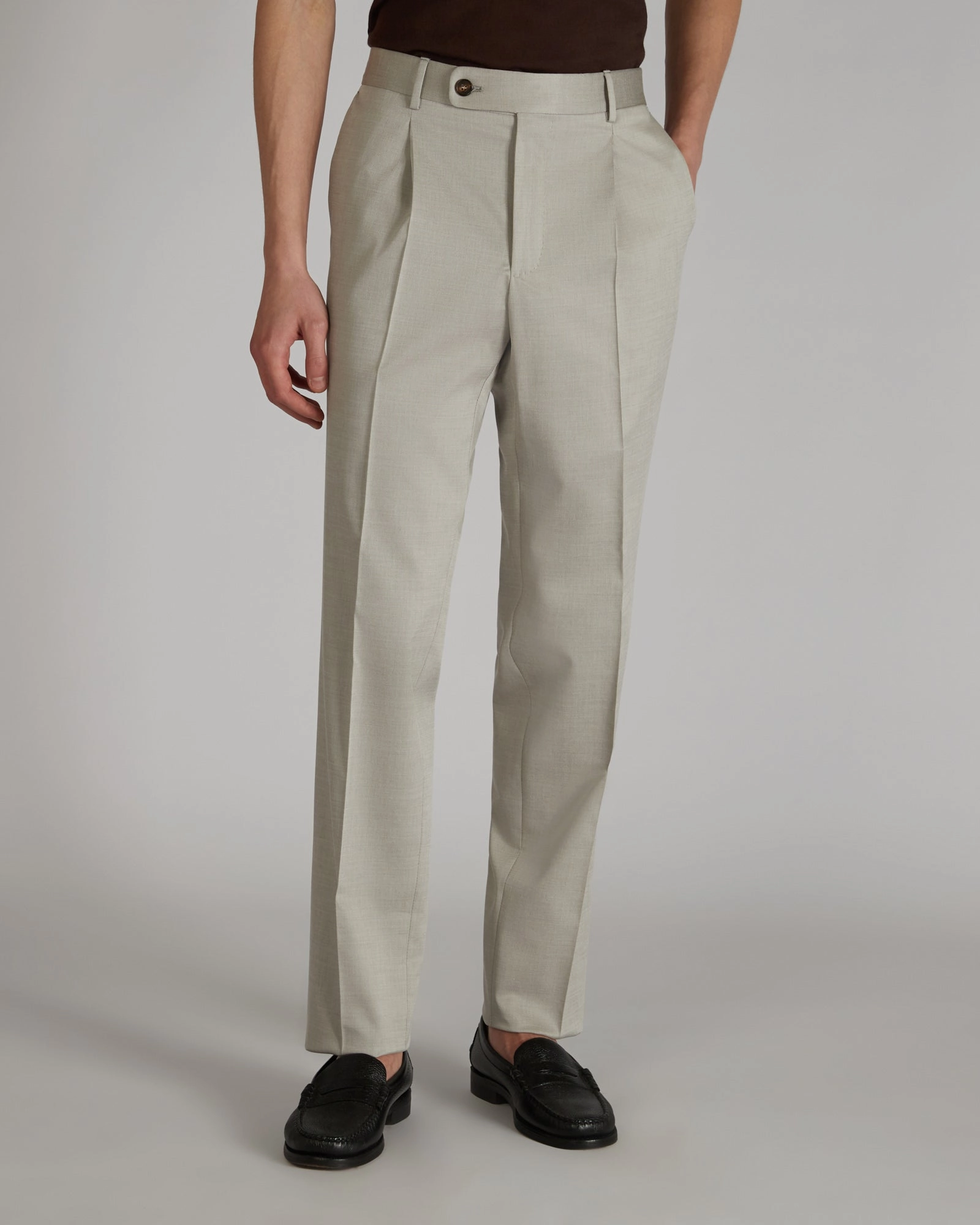 FadeResistant Anti Chafe Lining Tapered-fit wool and cotton gabardine trousers