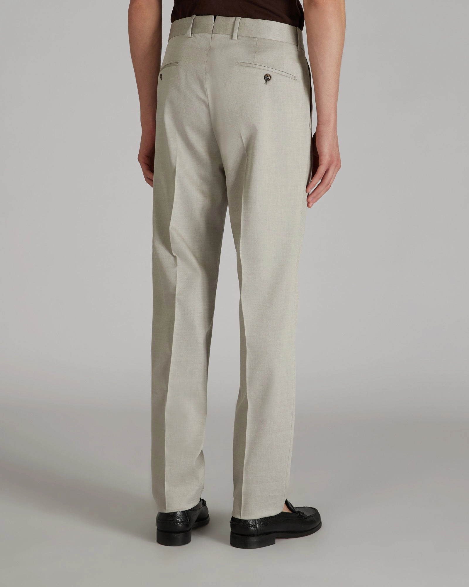 Ergonomic Cut Tapered-fit wool and cotton gabardine trousers