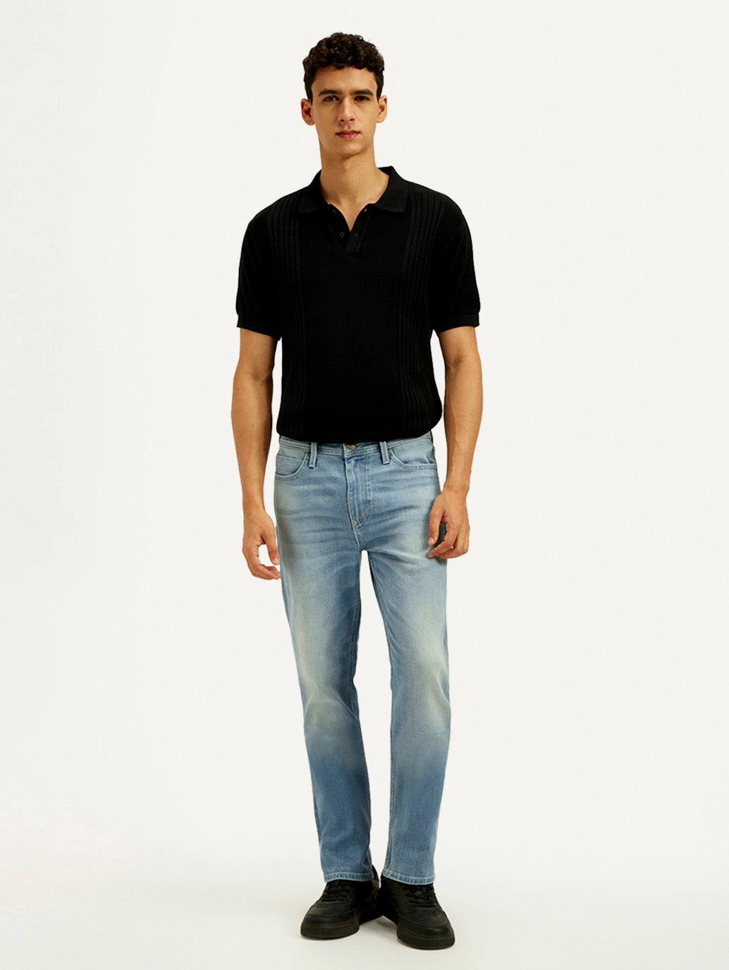 Men's Redloop 511 Light Indigo Slim Fit Mid Rise Jeans Fashion Lover Youth Style Smooth