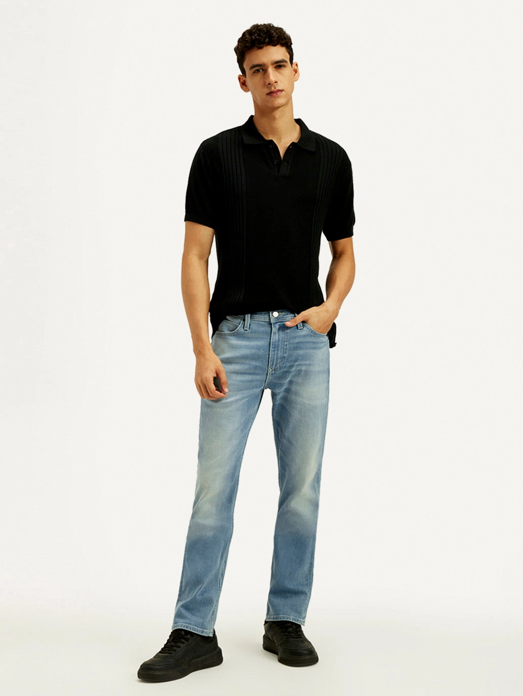 Men's Redloop 511 Light Indigo Slim Fit Mid Rise Jeans Secure Closure System Universal Favorite