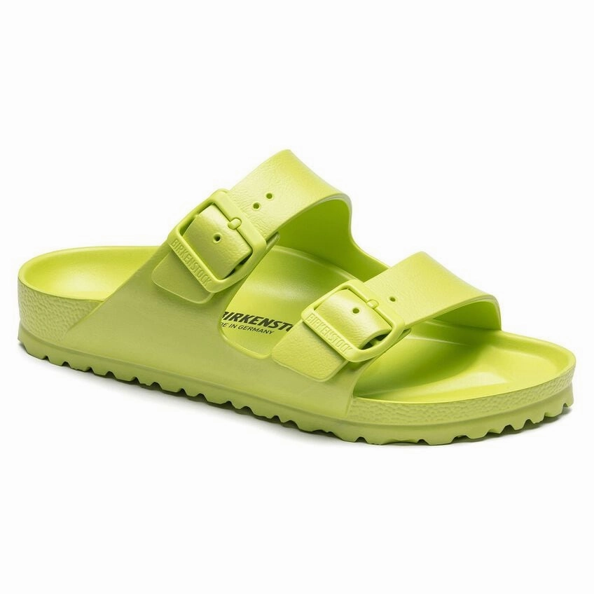 Beach Shoes for Men Midfoot Stabilizer Bar Arizona EVA in Active Lime from Birkenstock