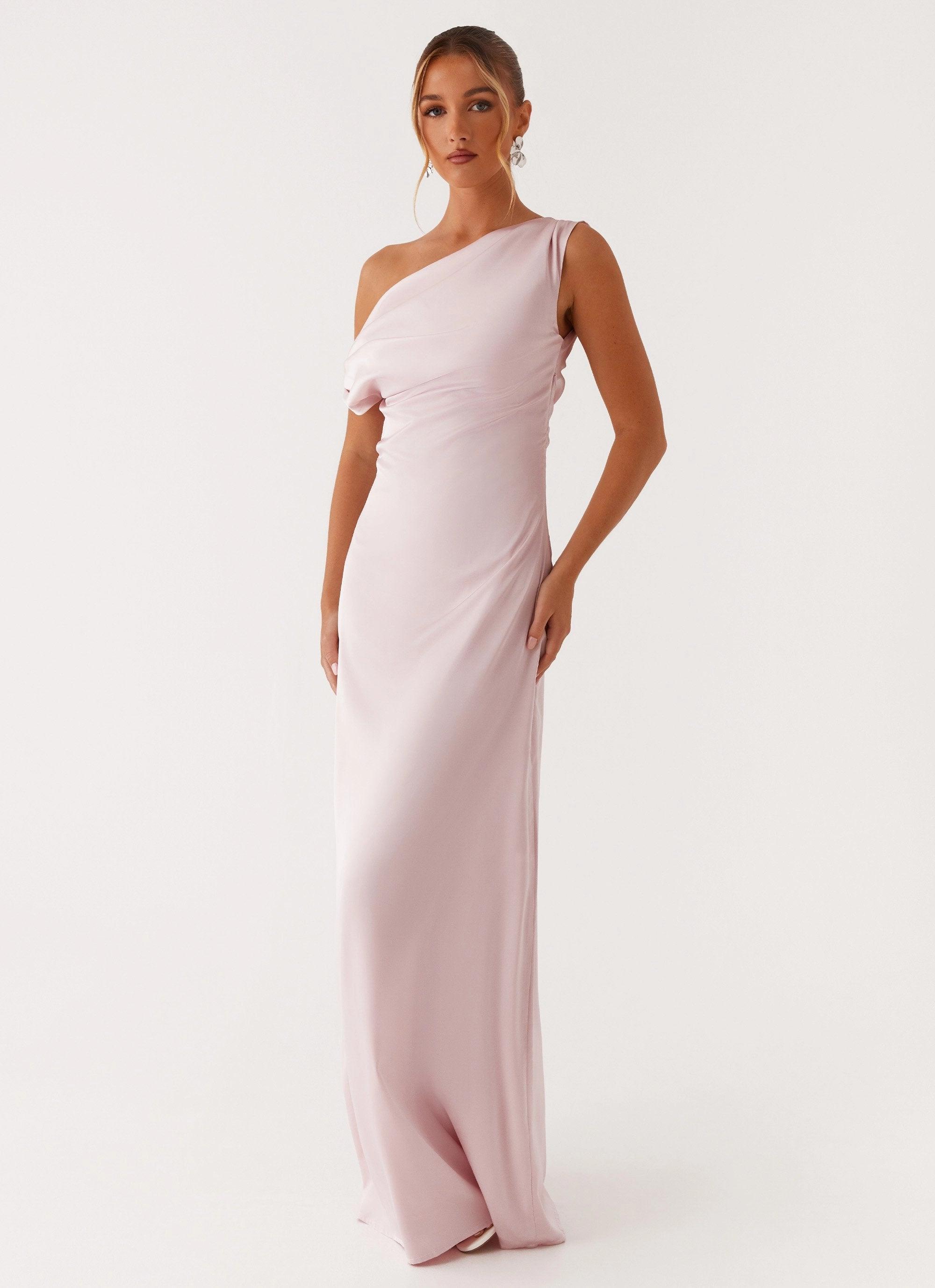 Heart Of Glass Satin Maxi Dress - Pink Chic Balance Daily Comfort