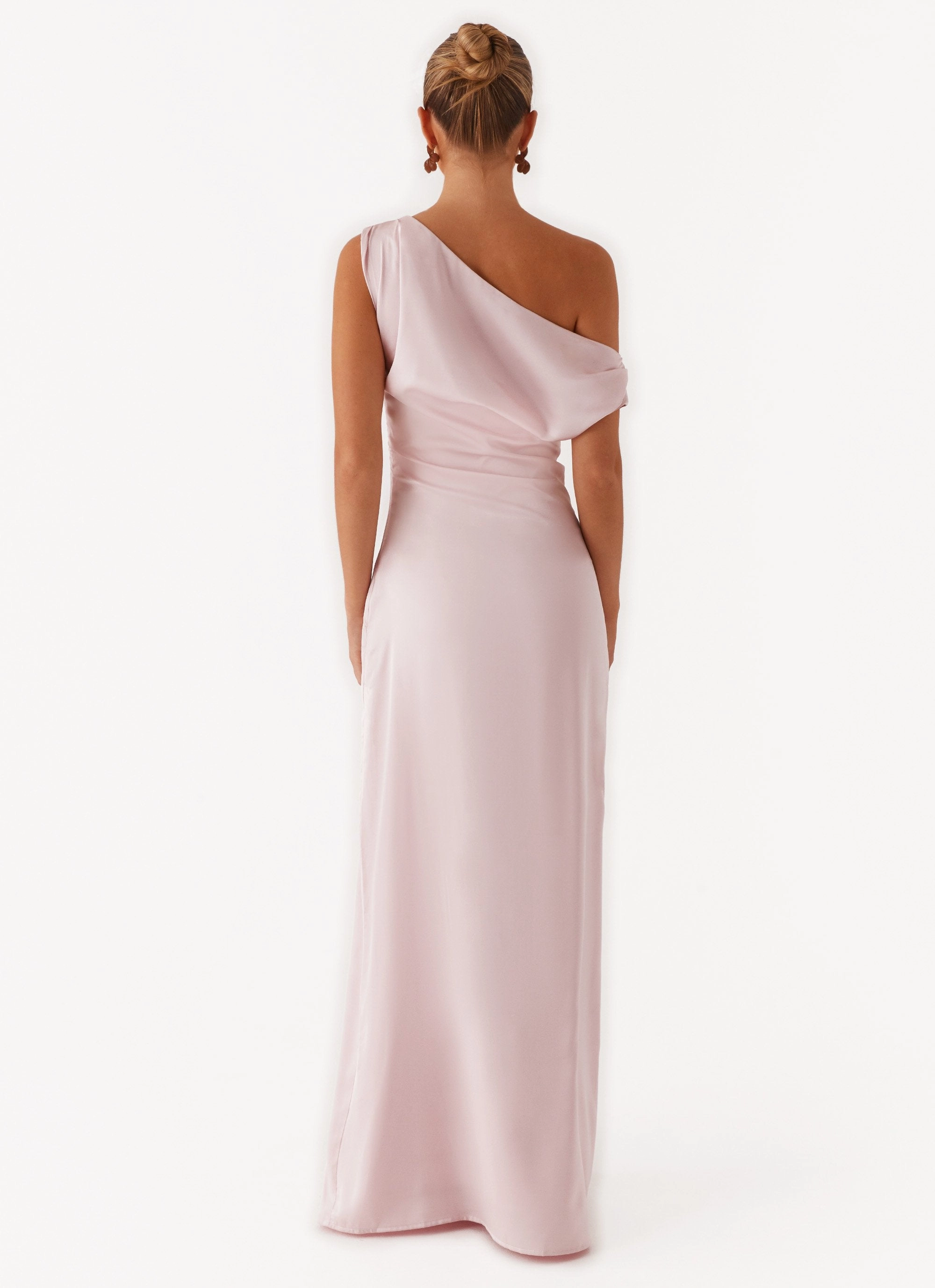 Heart Of Glass Satin Maxi Dress - Pink Low Maintenance