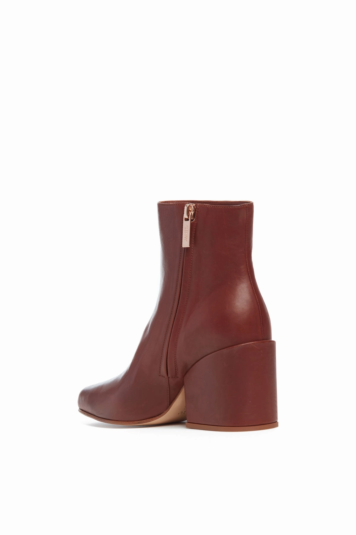Long Wear Comfort Anti Slip Traction Tito Ankle Boot in Cognac Leather