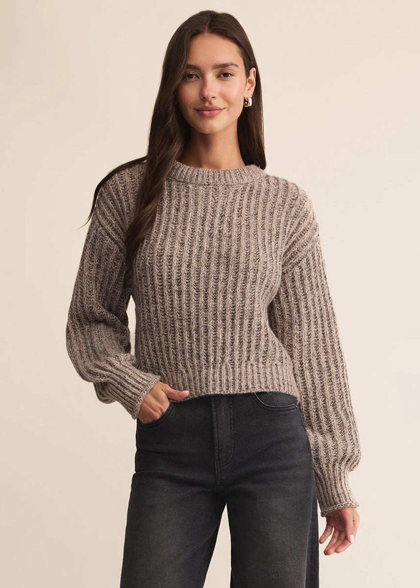 Tivoli Sweater - Burnt Ash Heather Circular Knit Technology Comfy Base