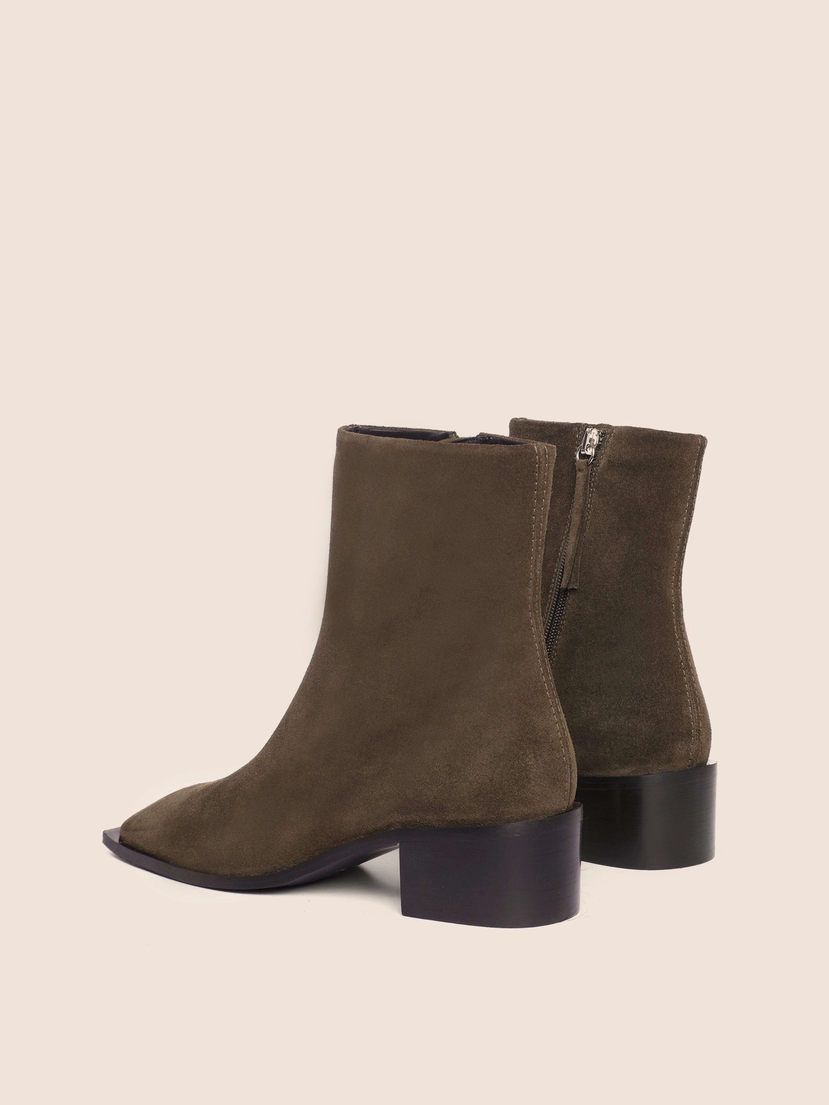 Square Toe Palma Olive Suede Boot
