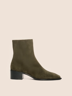 Palma Olive Suede Boot Seamless Interior Impact Guard