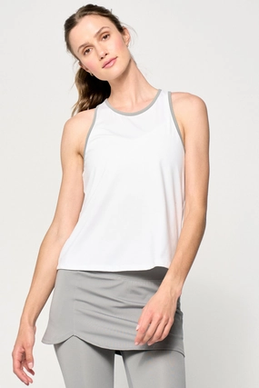 Quick Pullover Design Training Tank - White/Willow