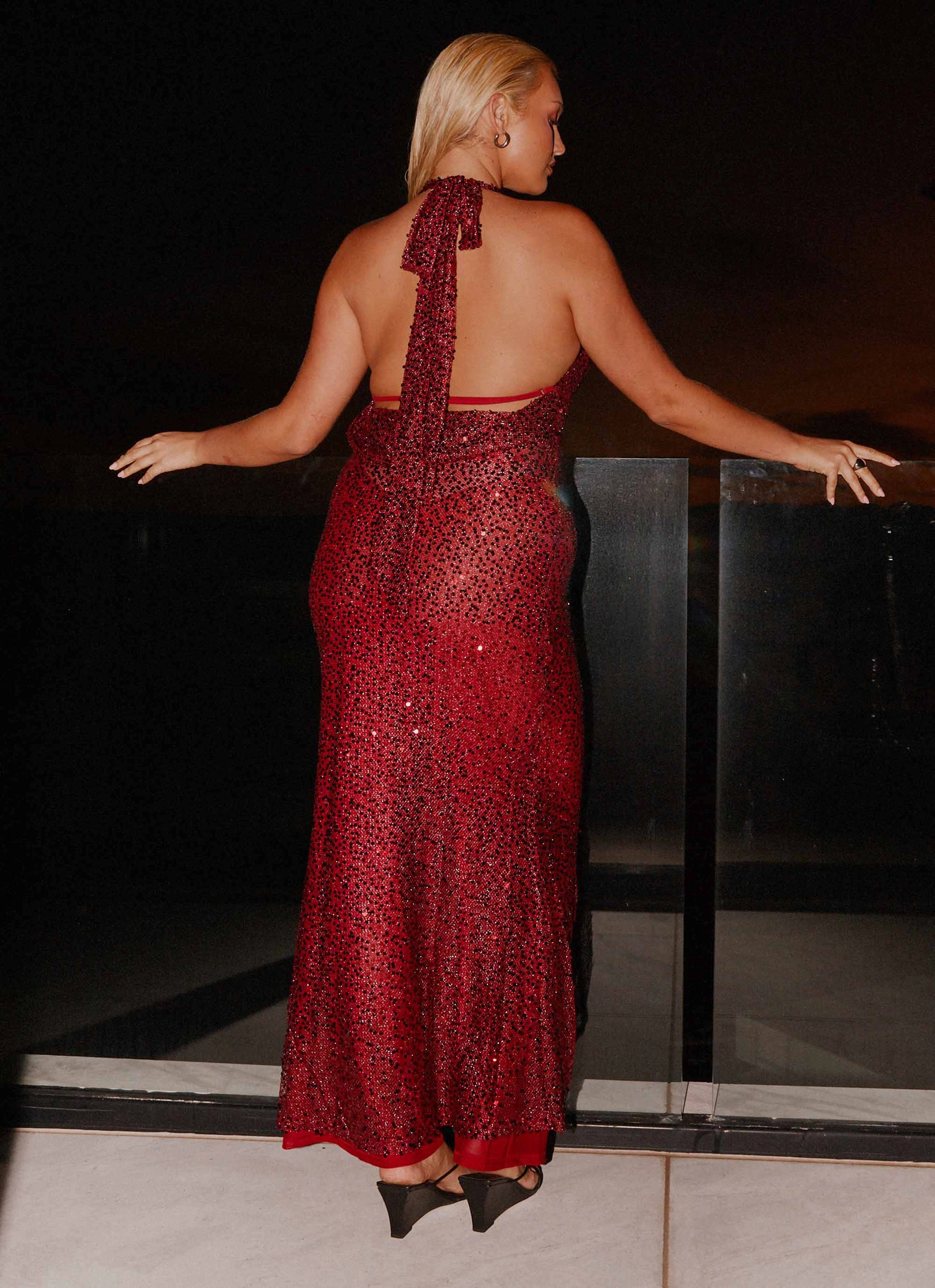 Travel Staple Treasured Sequin Maxi Dress - Fuchsia