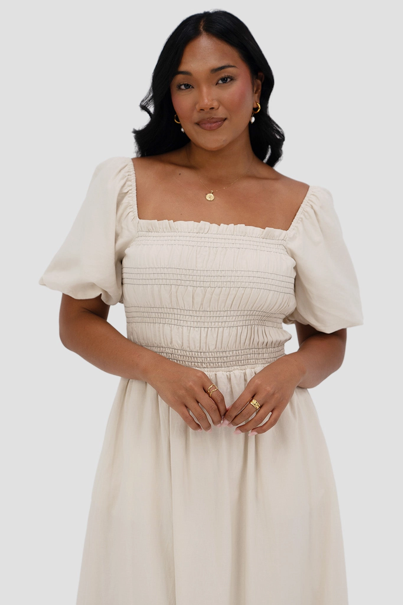 ISMAE MAXI DRESS NEUTRAL Layered Look