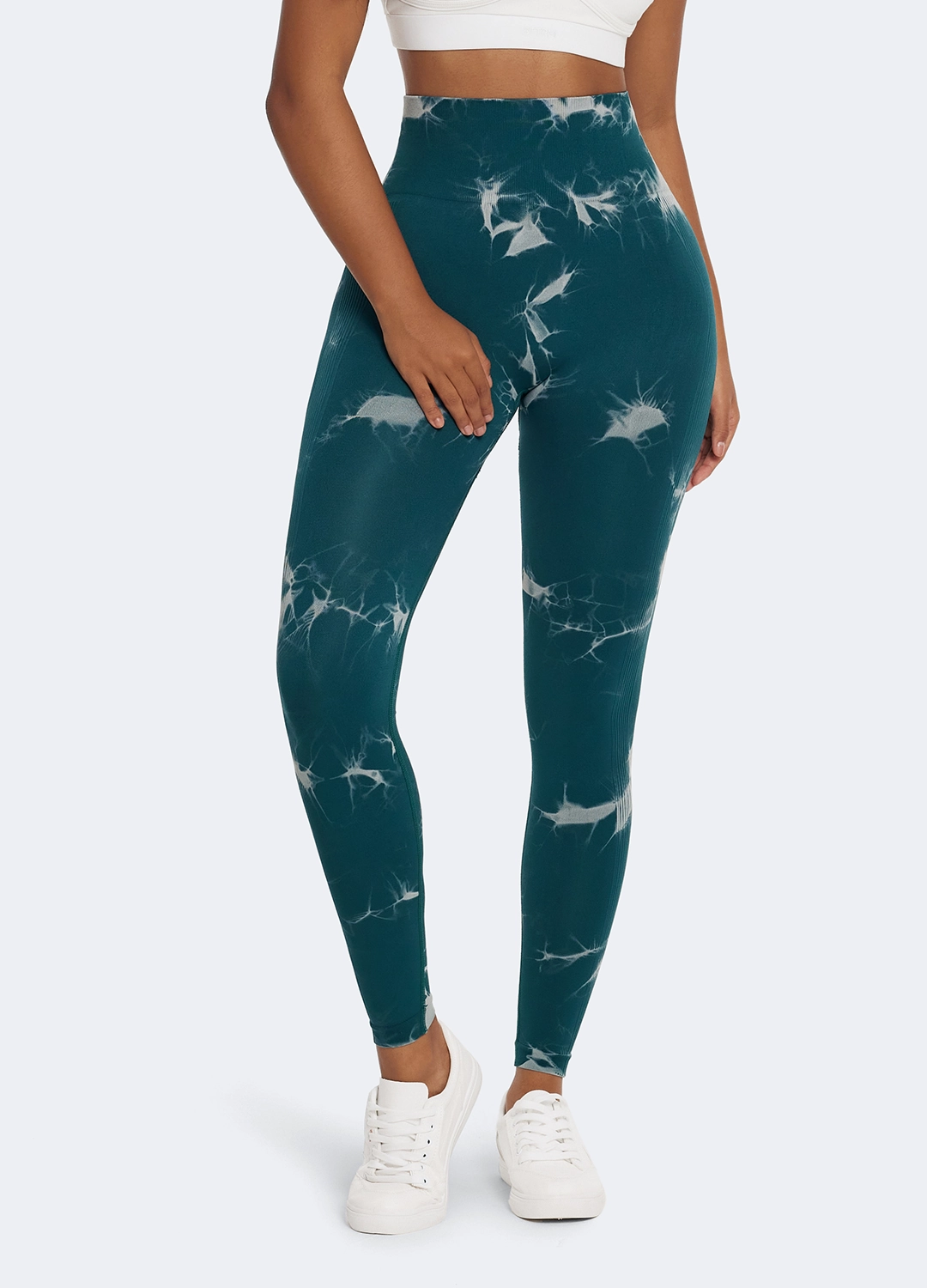 Quick Dry Technology Tie Dye Leggings with Push-Up