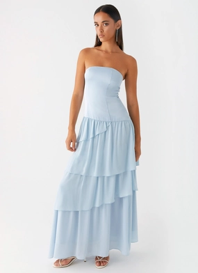 Street Ready Minimal Motion Our Story Maxi Dress - Pastel Blue