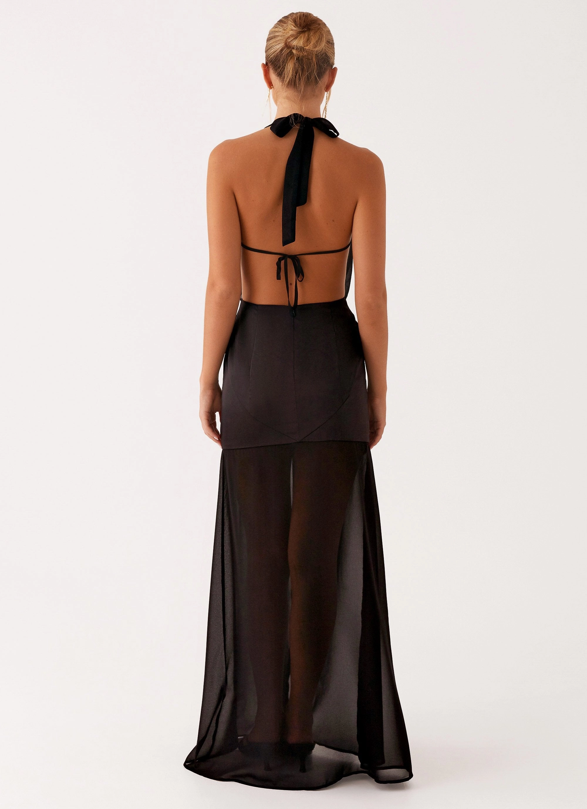 Fenella Maxi Dress - Black Textured Look Fall Style