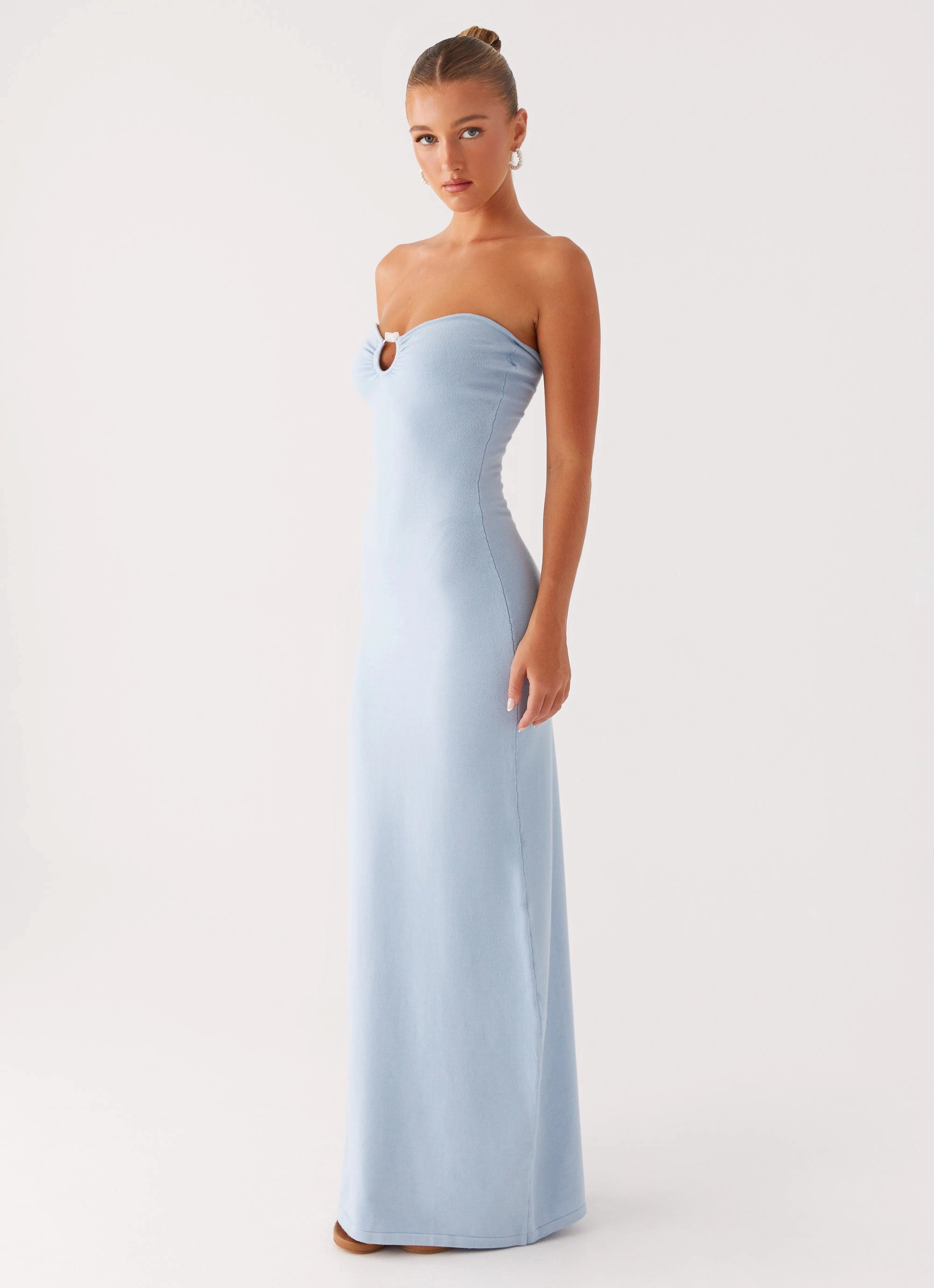 Summer Soft Samson Knit Maxi Dress - Blue