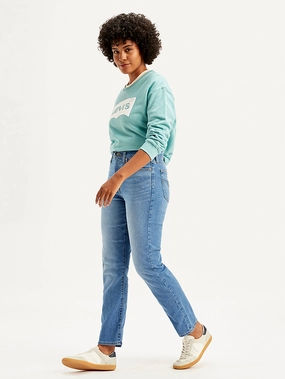 Affordable Durable Women's Blue Wedgie Straight Fit High Rise Jeans