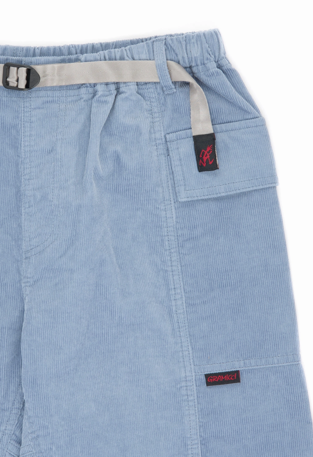 Gramicci Women's Corduroy Utility Shorts - Smoky Blue Non Restrictive Cut