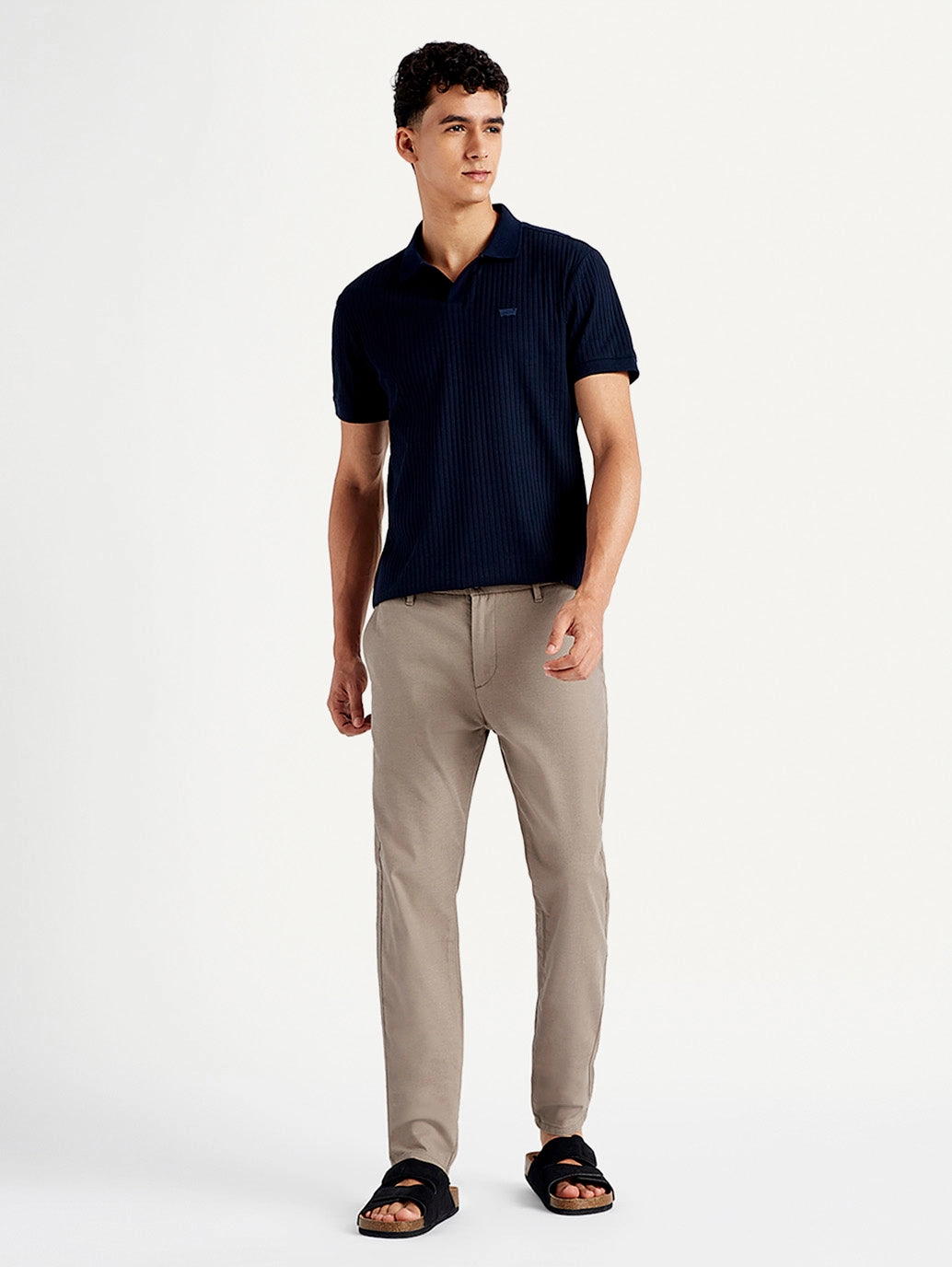 Men's Light Brown Tapered Trousers OrganicCotton
