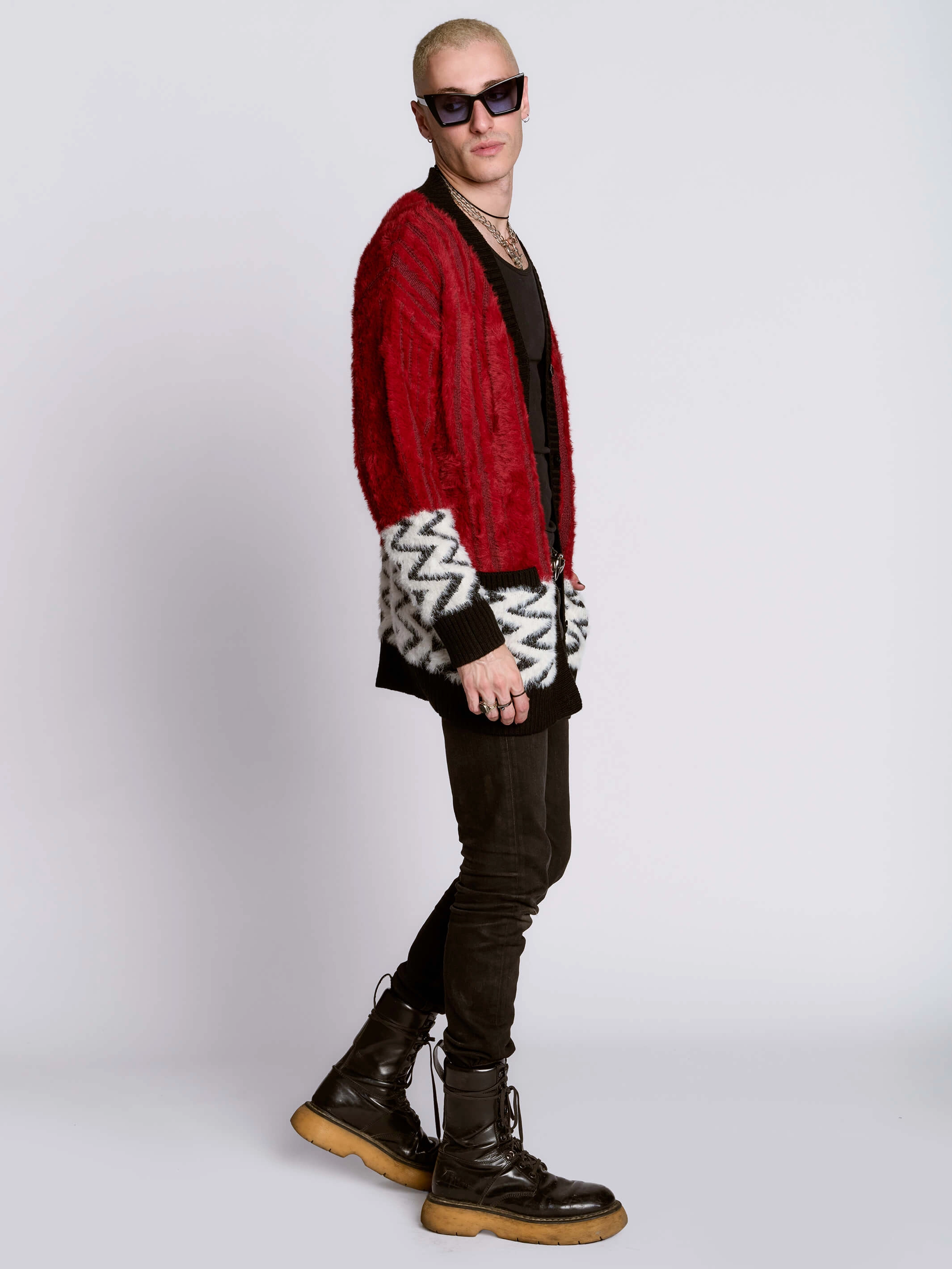 All-Weather Comfort High Density Weave Black Lodge Cardigan