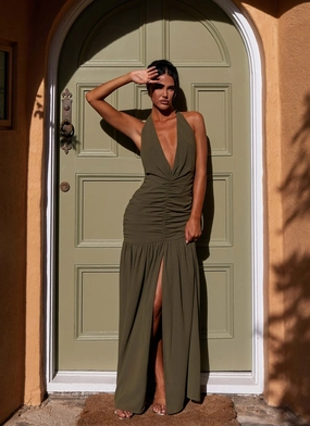 Truly In Love Maxi Dress - Khaki All Day Ready