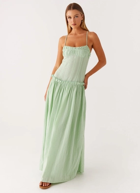 Jacinda Drop Waist Maxi Dress - Sage Anniversary-Event
