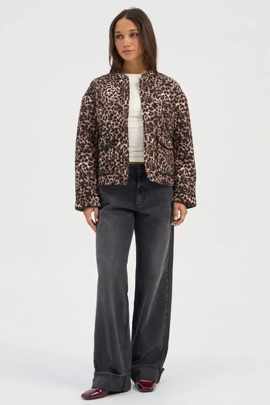 Multi Layer Construction Non Bulky Insulation ONLY Hallie Quilted Jacket Animal