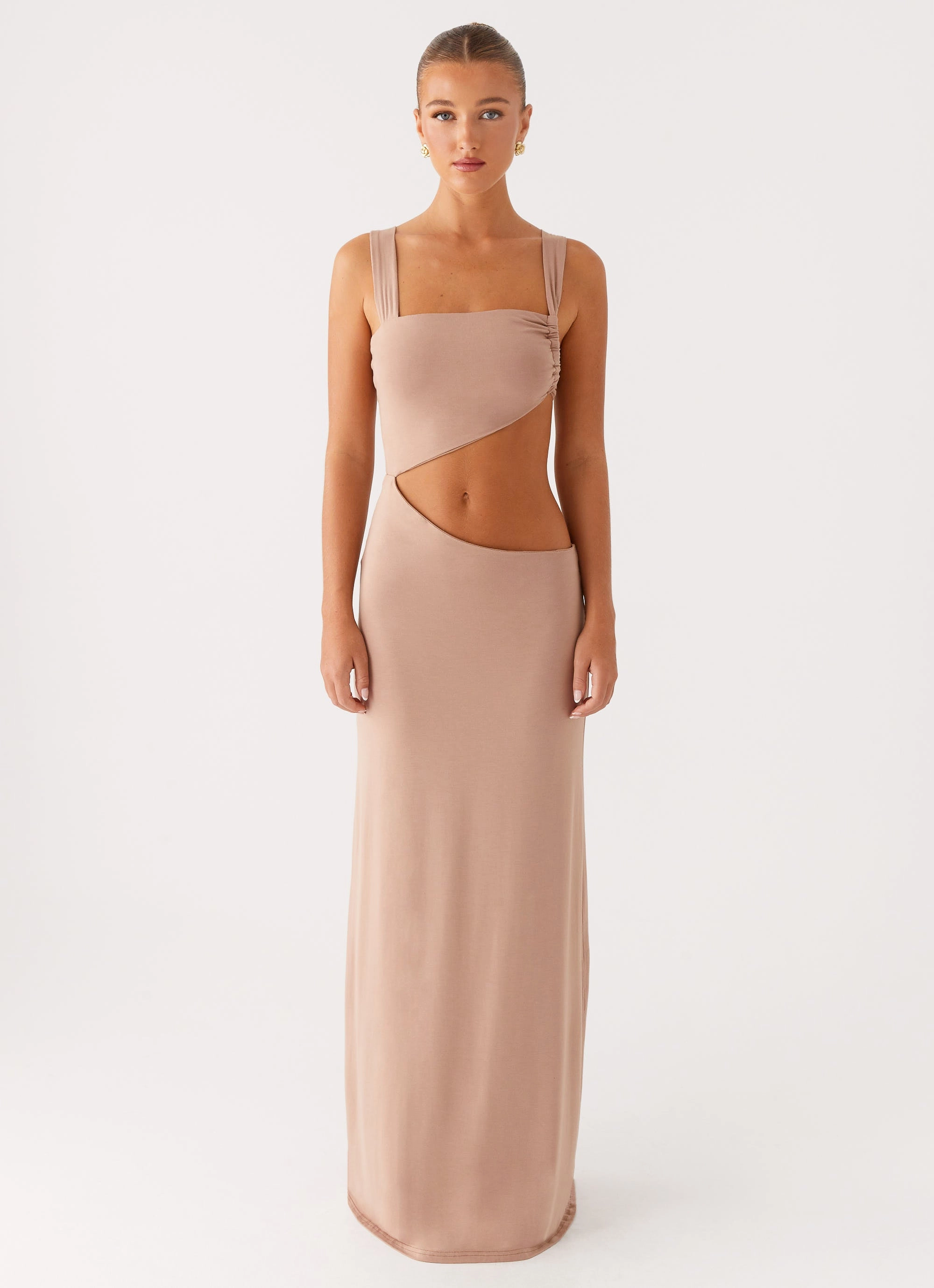 Sage Detail Kika Maxi Dress - Beige