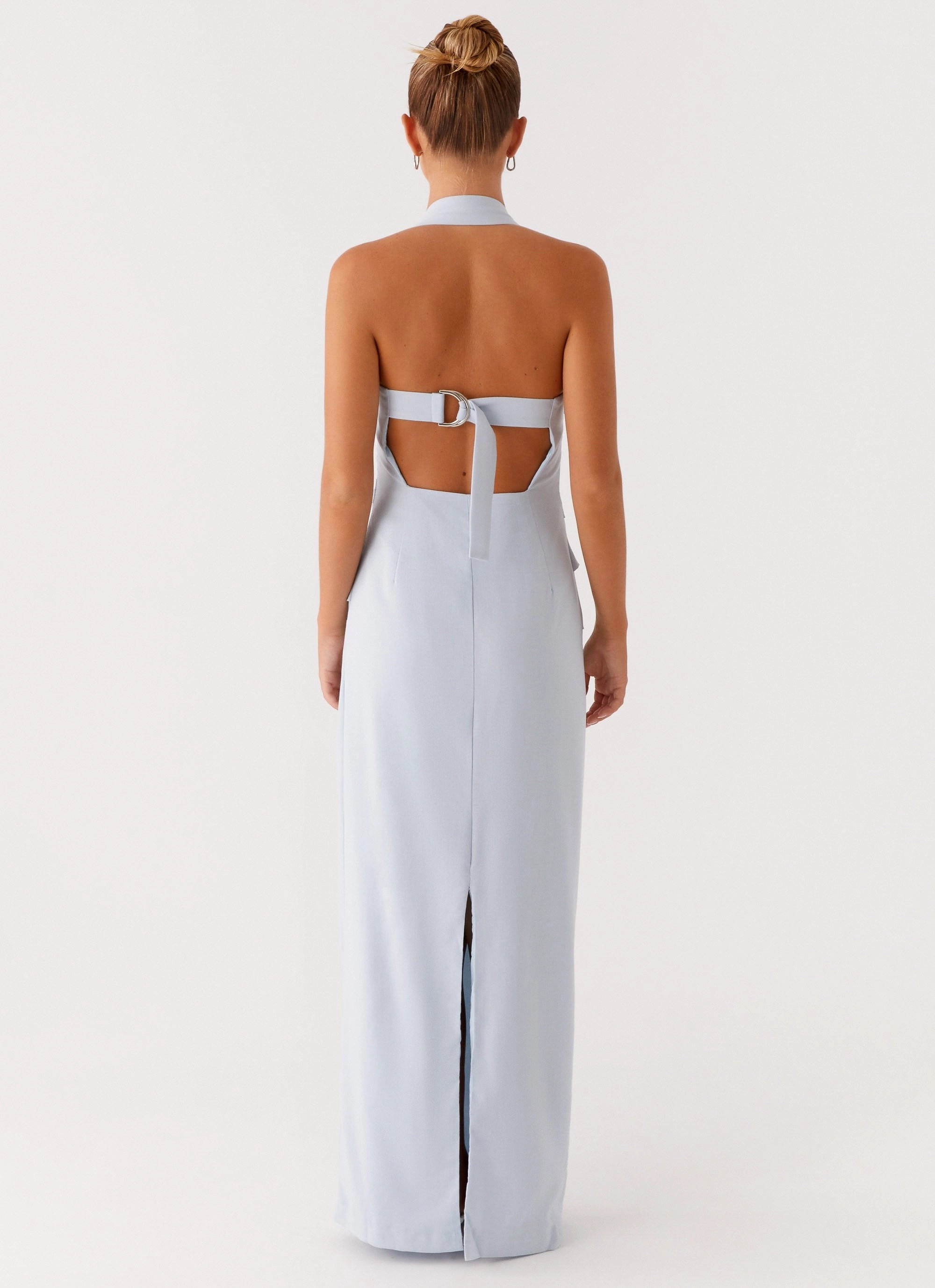 Sleek and Simple Travel Vibe Rumour Has it Maxi Dress - Blue