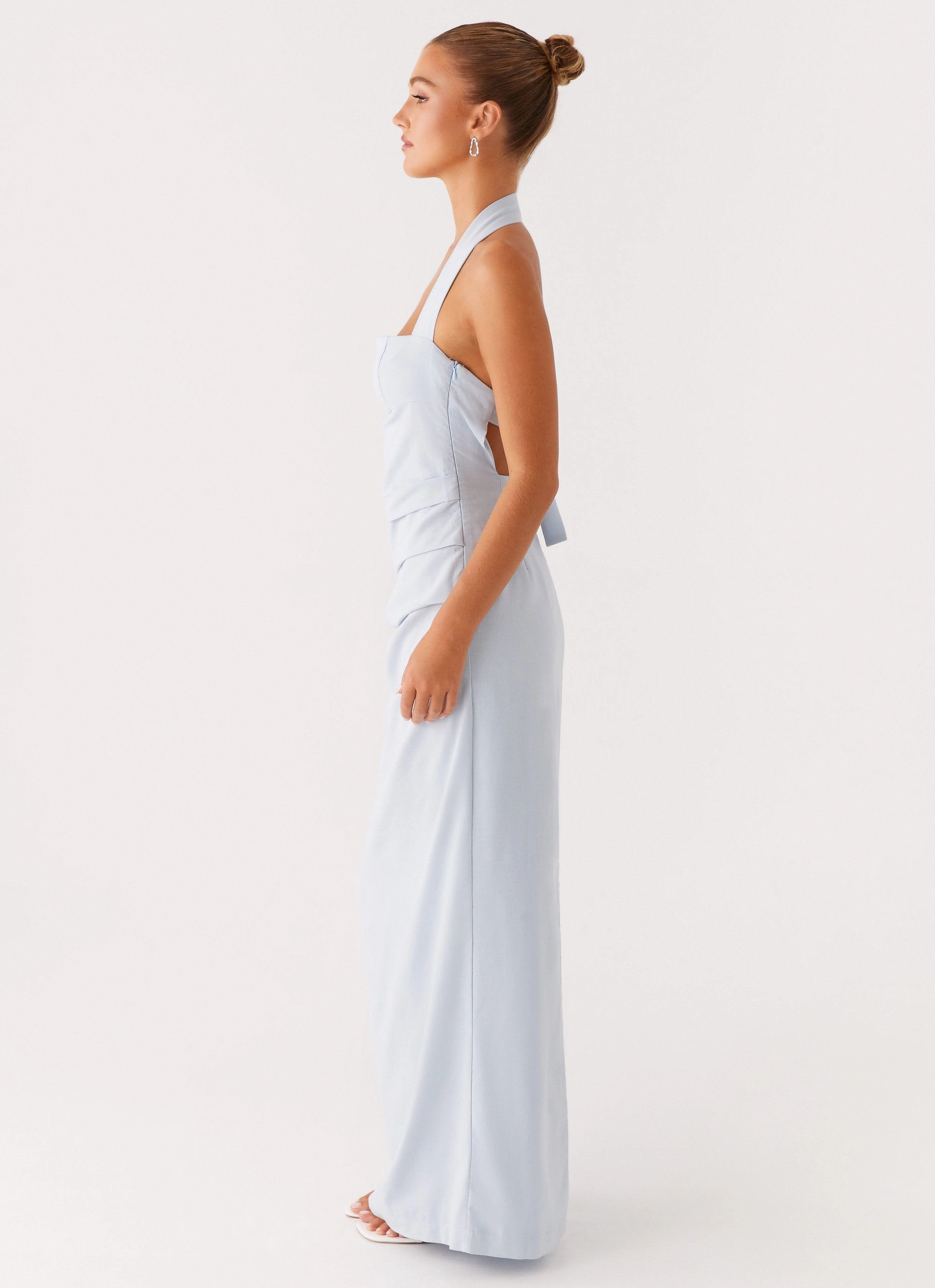 Satin-Finish Lounge Mood Rumour Has it Maxi Dress - Blue