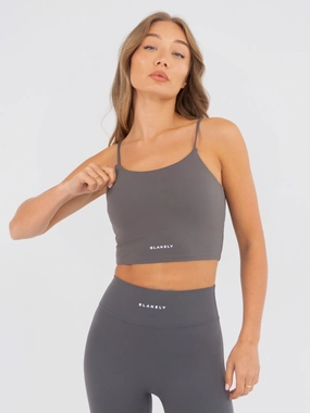 Bright Racerback seams Ultimate Sculpt Bra - Charcoal