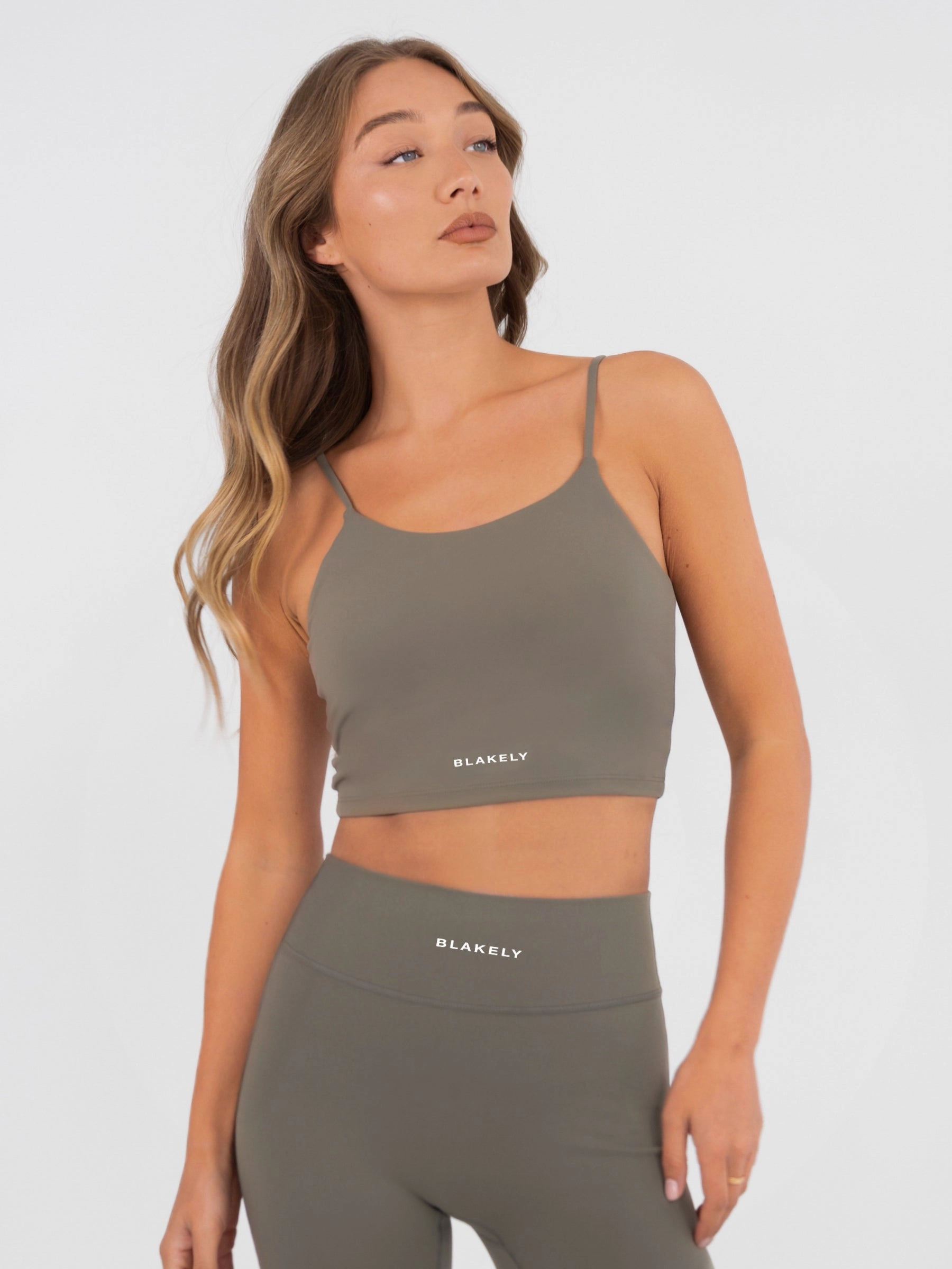 Ventilated Cups Lightweight Band Ultimate Sculpt Bra - Safari Green