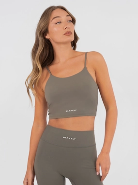 Ventilated Cups Lightweight Band Ultimate Sculpt Bra - Safari Green