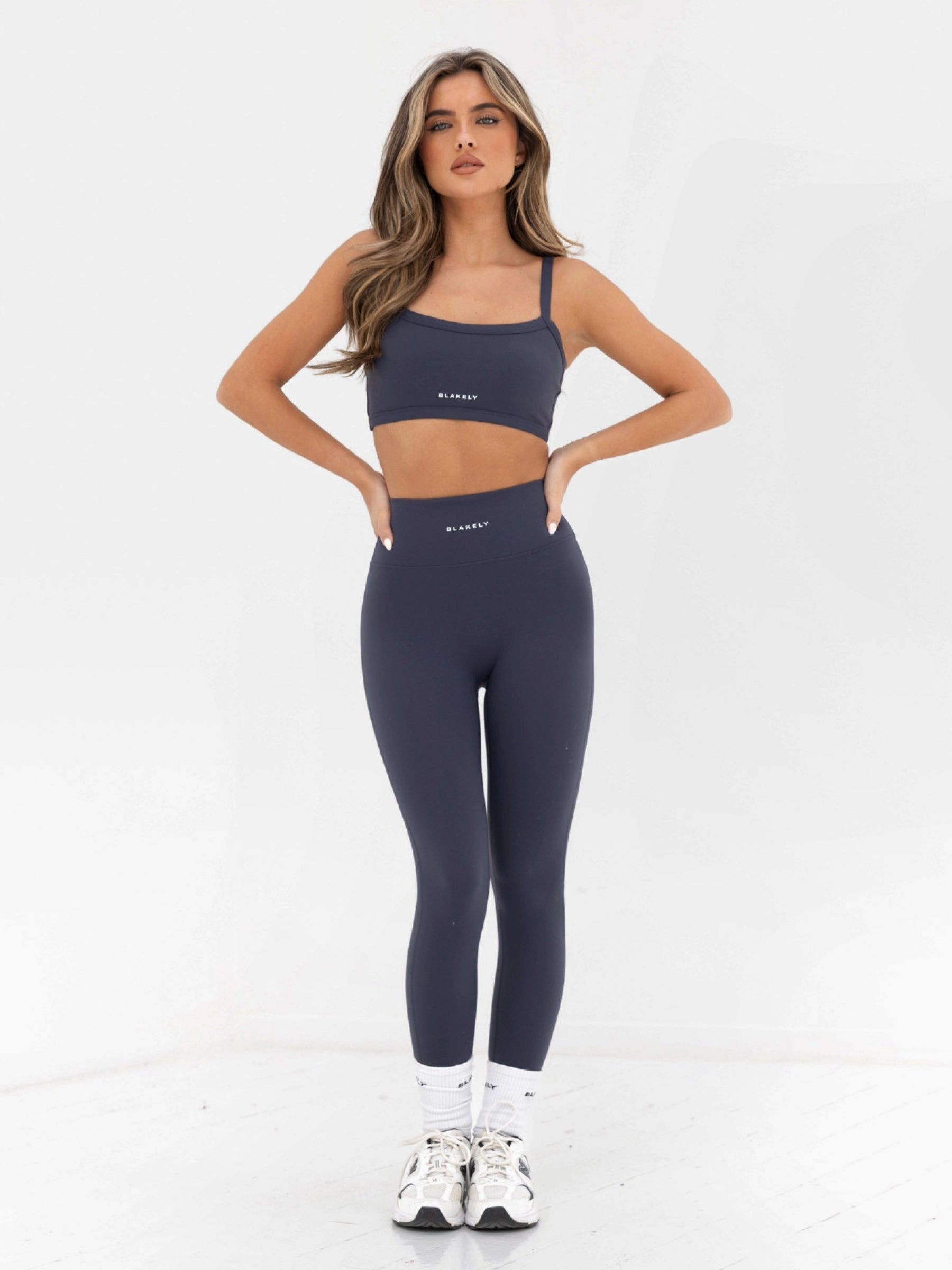 Ultimate Sports Bra - True Navy Seamless Material