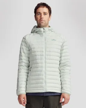 Mns Heli Down Hooded Jacket v3 - Light Sage Slim Silhouette