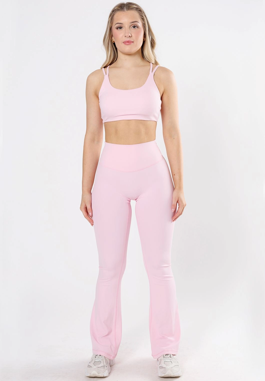 Stretch Fit Weekend Trip Fitness Lover Dance Studio RecStretch? Original Sculptseam? Plus Essential Flare Legging 31" Pink Opal
