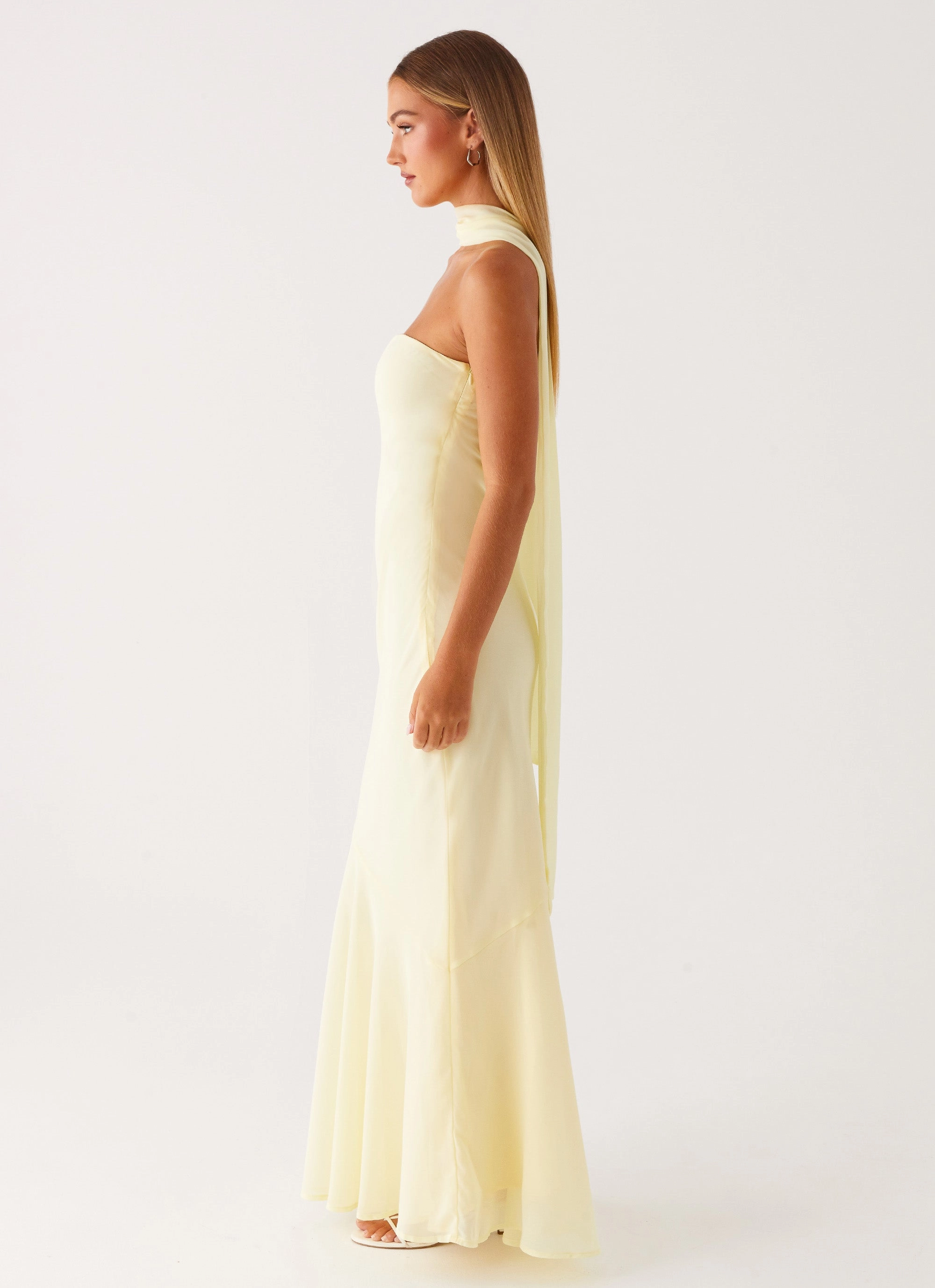 Under The Pagoda Maxi Dress - Yellow Soft Hue Gender Fluid