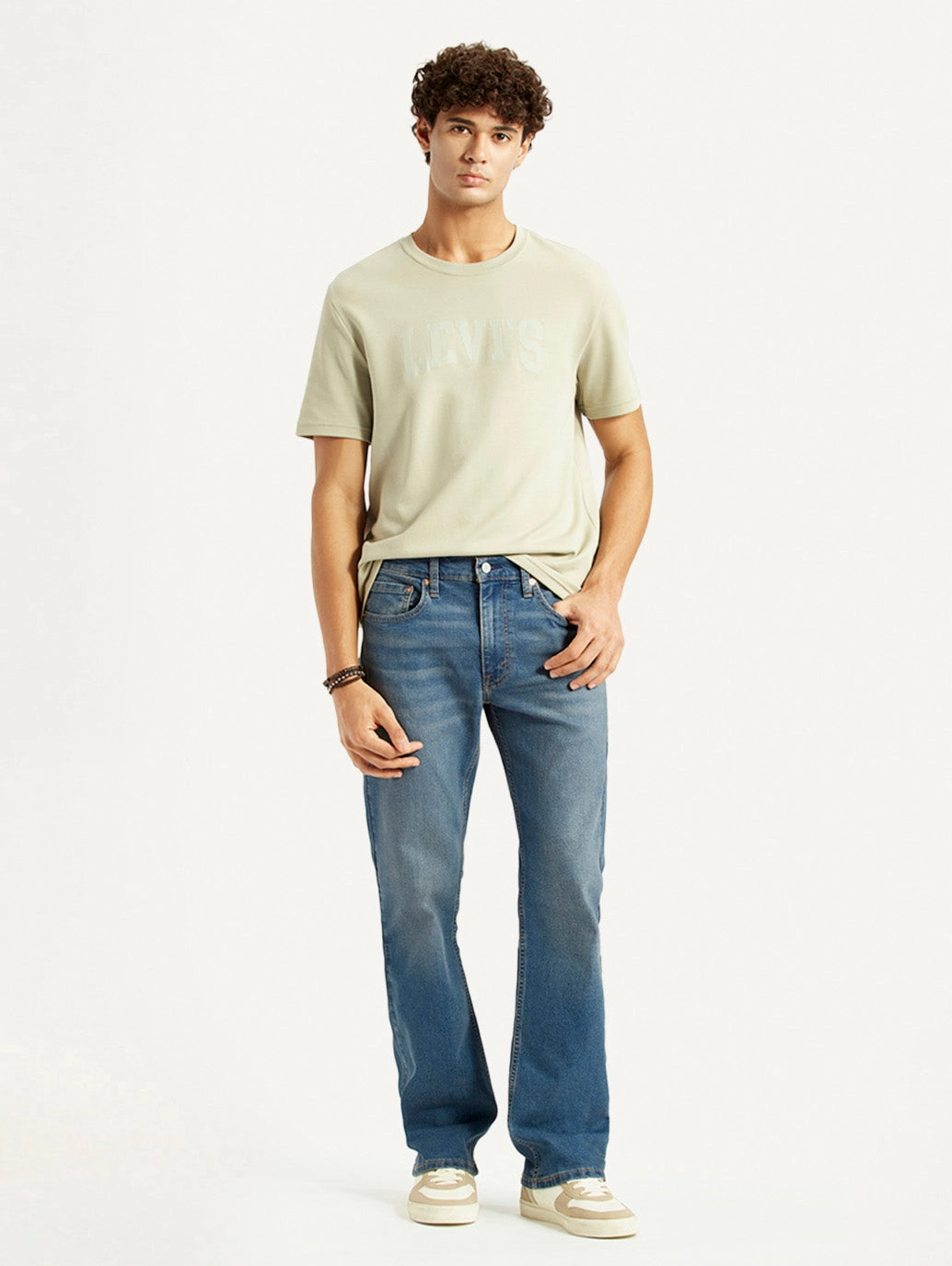 Style Appropriate Men's 527 Mid Indigo Bootcut Fit Mid Rise Jeans