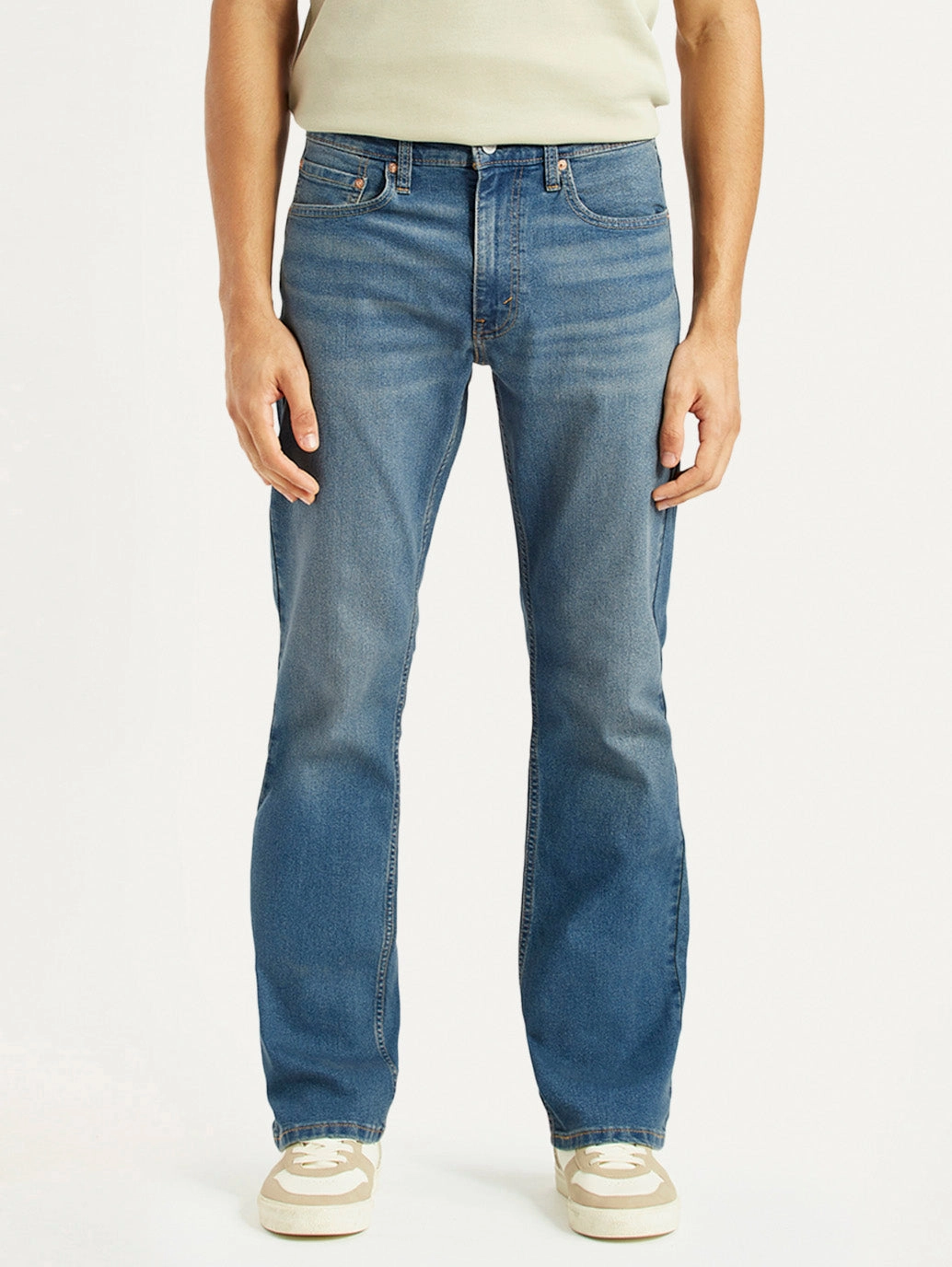 Lightweight Earthy Nature Lover Simple Touch Men's 527 Mid Indigo Bootcut Fit Mid Rise Jeans