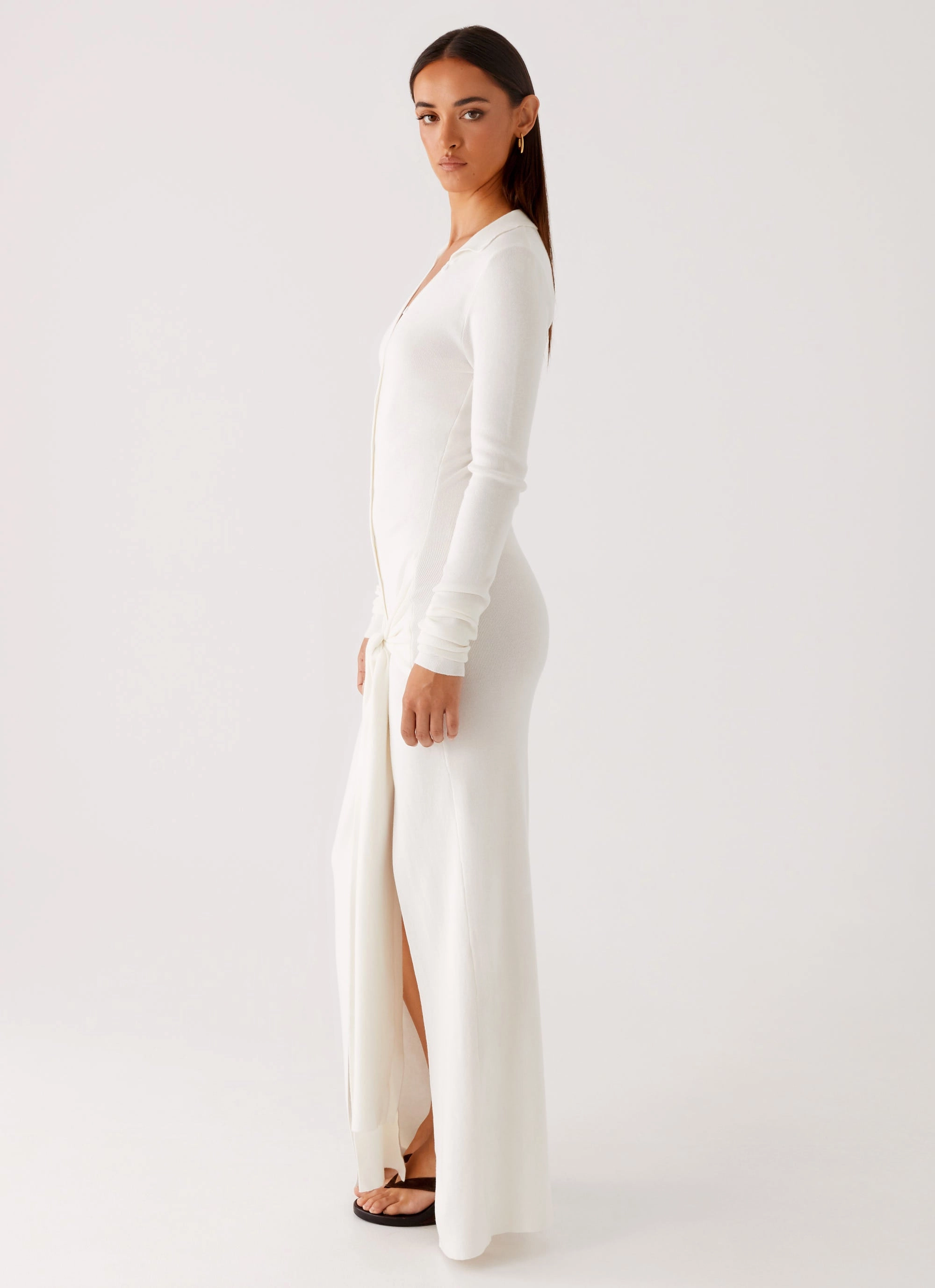 Subtle Fit Sabetha Knit Maxi Dress - White
