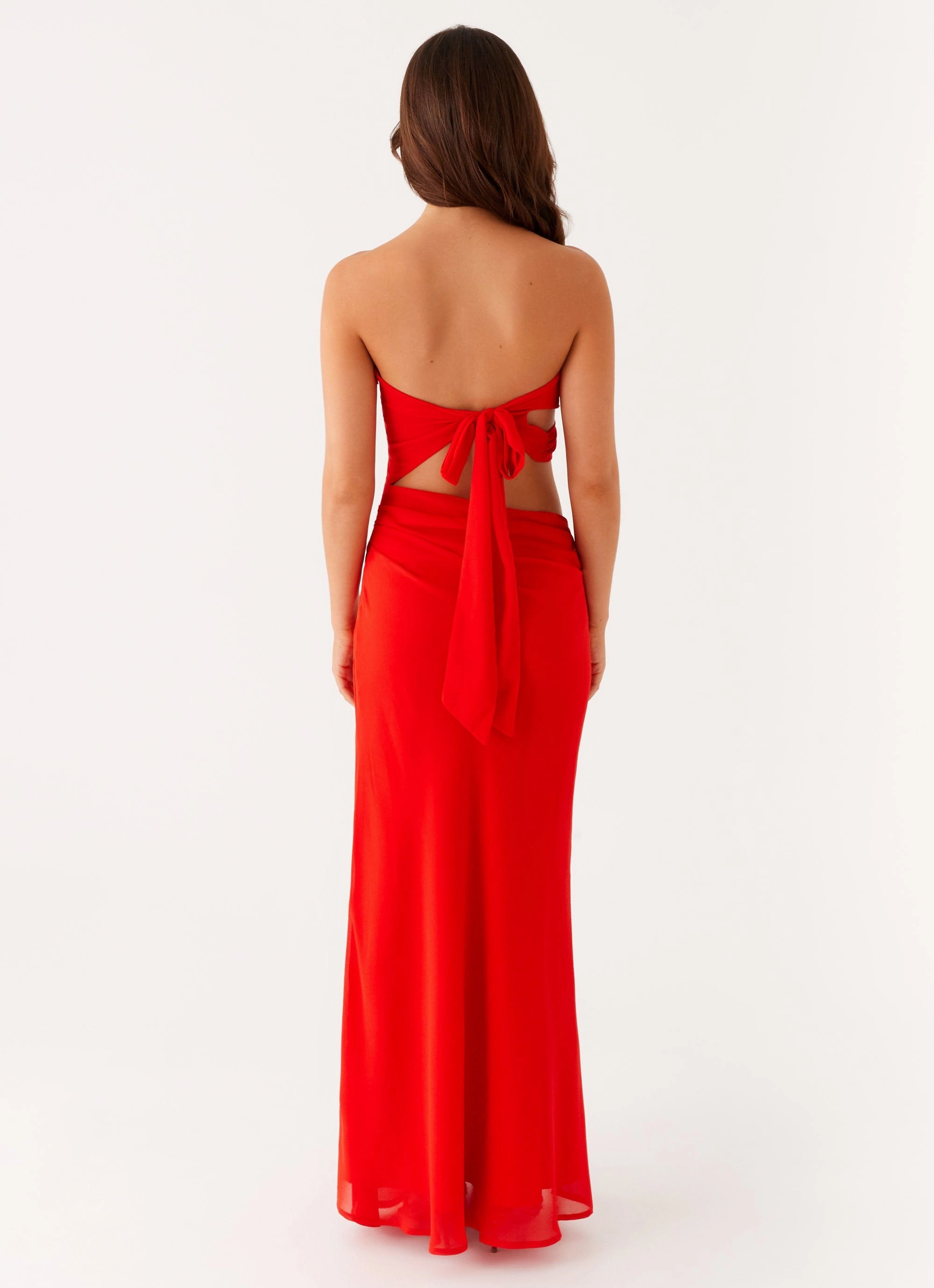Carla Maxi Dress - Red Semi Casual