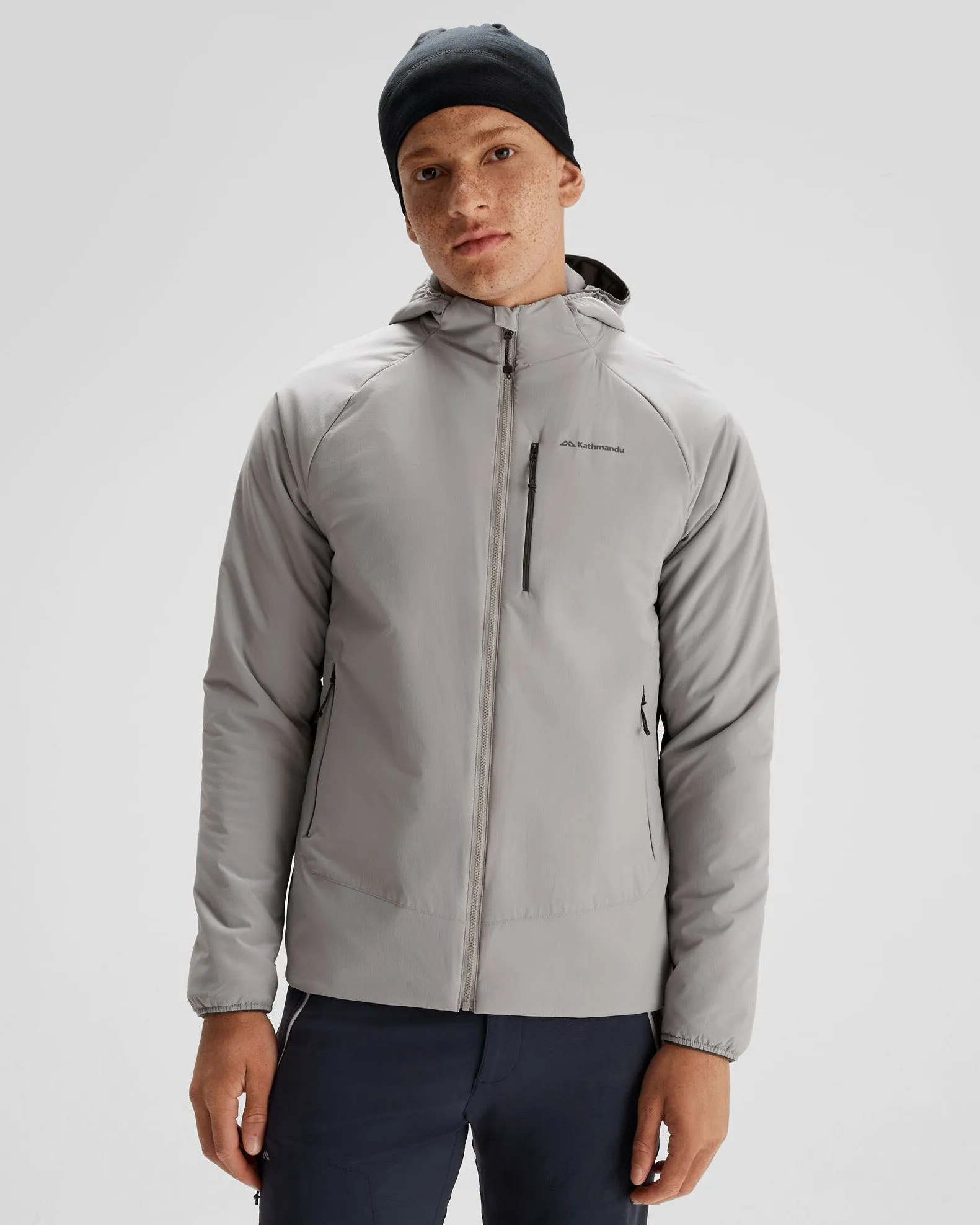 Men's Seeker PrimaLoft? Active Hooded Jacket - Steel Grey Anti Pill Fabric Tech Waist String