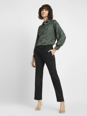 Women's Redloop Black Wedgie Straight Fit Mid Rise Jeans Stretch Unisex Wear Classic Wear Quick Dry Technology