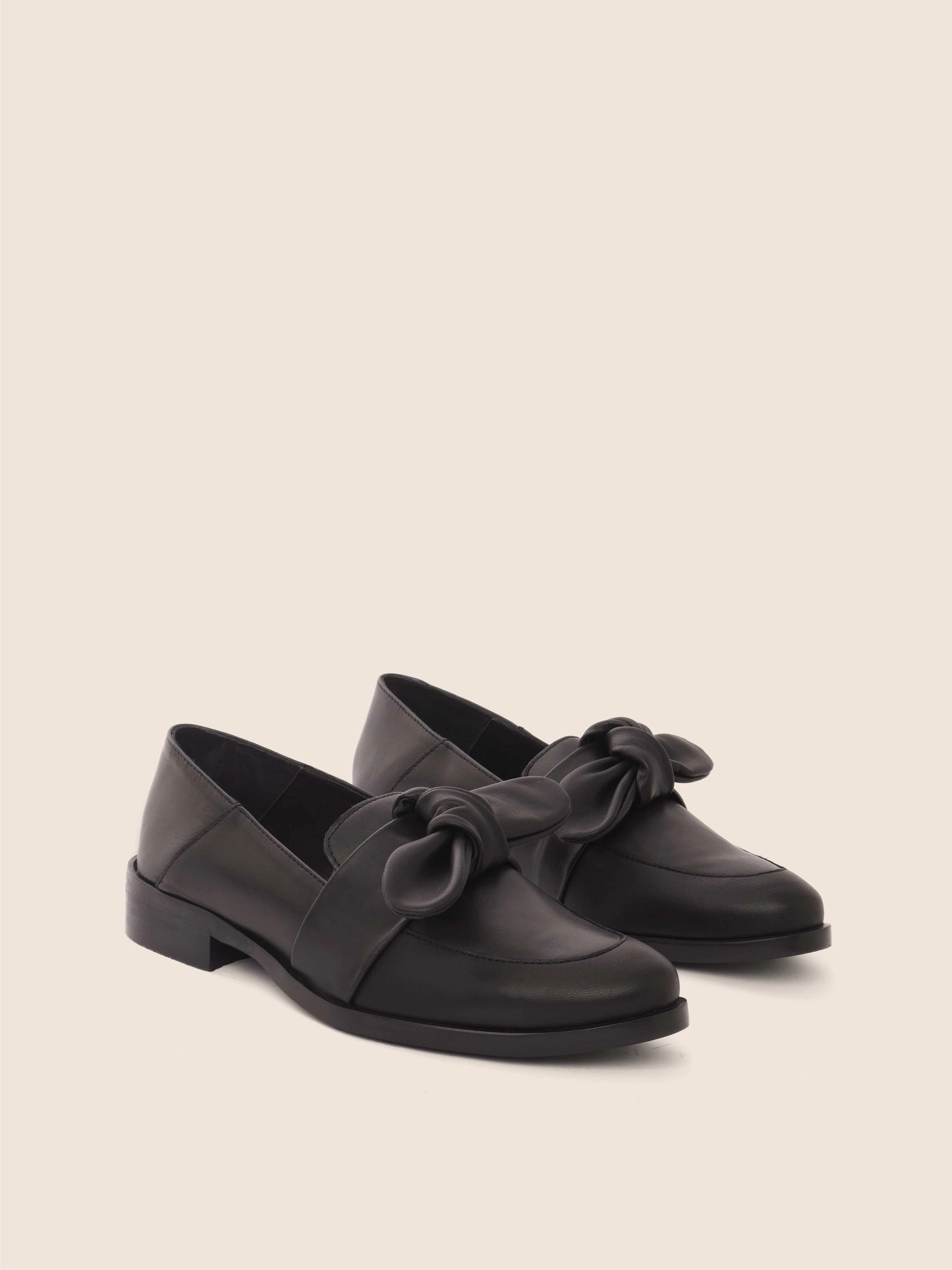 Valencia Black Leather Loafer Modern Coral Path