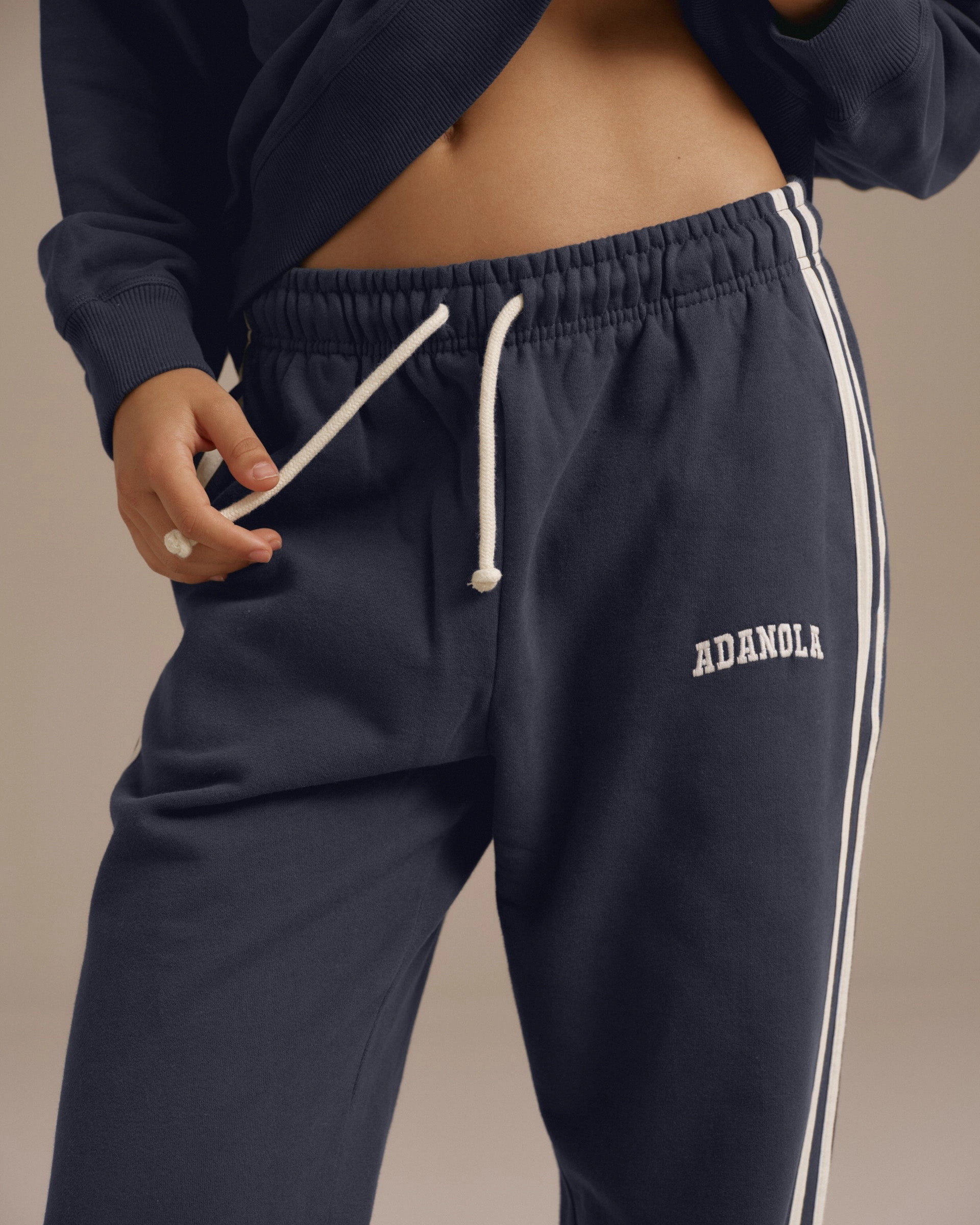 Varsity Loose Fit Sweatpants - Midnight Blue/Marshmallow White Active Fit