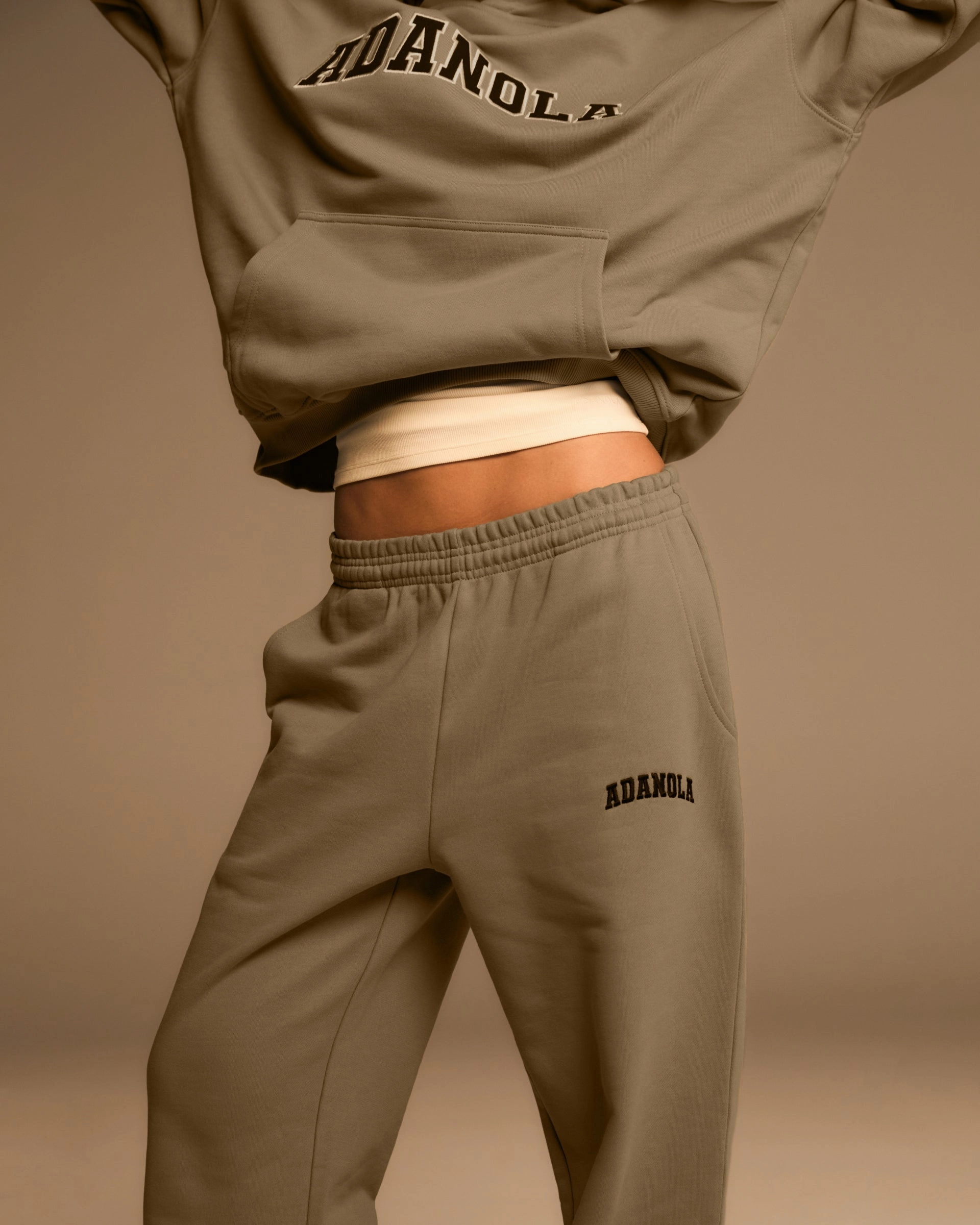 Varsity Straight Leg Sweatpants - Clay Beige No Tag Lightweight Weave