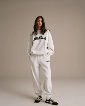 Varsity Sweatpants - Light Grey Melange/Black sporty wear Movement Ready Fit
